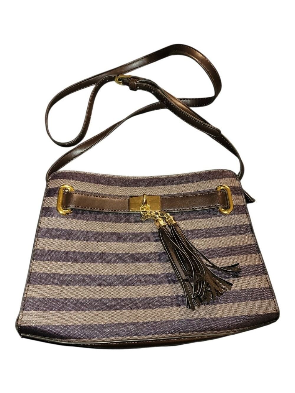 Adrienne Vittadini Striped Crossbody Purse handbag